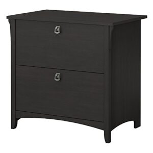 bush furniture salinas lateral file cabinet, vintage black