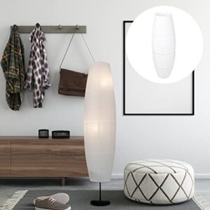 Beaupretty Paper Floor Lamp Shade Rice Paper Floor Lamp Cover Standing Corner Lamp Cover Light Bulb Cage Guard For Bedroom Living Room White