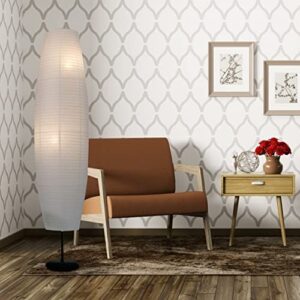 Beaupretty Paper Floor Lamp Shade Rice Paper Floor Lamp Cover Standing Corner Lamp Cover Light Bulb Cage Guard For Bedroom Living Room White