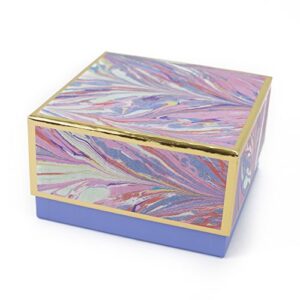 hallmark signature 7″ medium gift box (marble, pink, lavender, gold) for mothers day, valentines day, birthdays, bridal showers, bridesmaids gifts and more