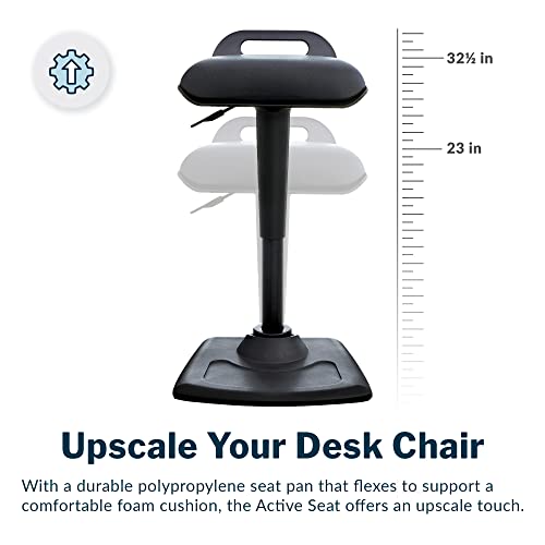 Vari Active Seat - Adjustable Standing Desk Chair - Ergonomic Wobble Office Desk Stool w/Dynamic Range of Motion - Encourage Good Posture - Portable Stools & Fully Assembled - Active Chairs for Adults