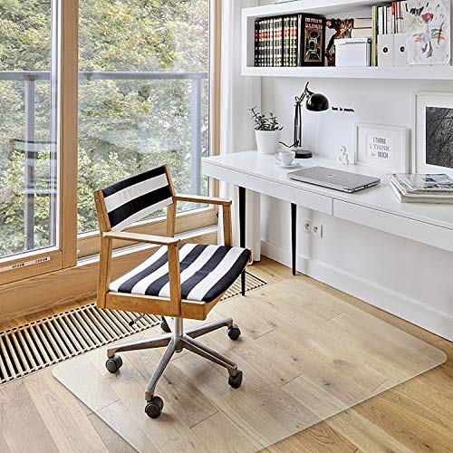 Azadx Computer Chair Mat for Hard Floors, PVC Transparent Protector for Hard Surfaces, Home Office Chair Mats for Hardwood Floor (36 x 48'' Rectangle)