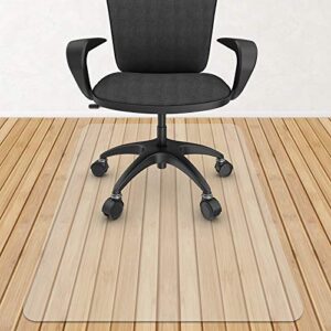 azadx computer chair mat for hard floors, pvc transparent protector for hard surfaces, home office chair mats for hardwood floor (36 x 48” rectangle)