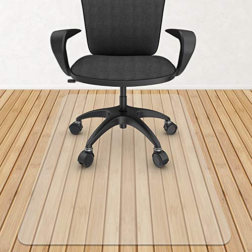 Azadx Computer Chair Mat for Hard Floors, PVC Transparent Protector for Hard Surfaces, Home Office Chair Mats for Hardwood Floor (36 x 48'' Rectangle)