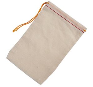 made in the usa cotton muslin drawstring bags 50 (red hem orange drawstring, 4×6)