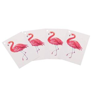 100pcs Kraft Paper Tags Gifts Tags Flamingo Printed Labels Hanging Cards Name Card Tag Price Tags Wedding Party Gift Tags