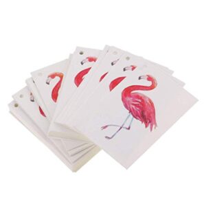 100pcs Kraft Paper Tags Gifts Tags Flamingo Printed Labels Hanging Cards Name Card Tag Price Tags Wedding Party Gift Tags