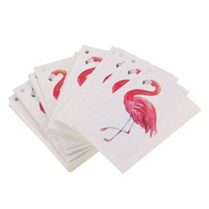 100pcs Kraft Paper Tags Gifts Tags Flamingo Printed Labels Hanging Cards Name Card Tag Price Tags Wedding Party Gift Tags