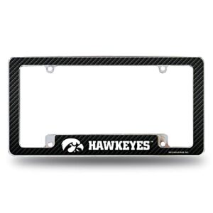 rico afc250101bcf iowa university – carbon fiber design – all over chrome frame,multi,12″ x 6″