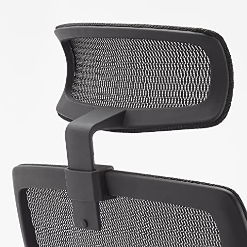 Amazon Basics Ergonomic Adjustable High-Back Mesh Chair with Flip-Up Arms and Headrest, Contoured Mesh Seat - Black