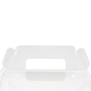 Spec101 Clear Gable Boxes for Party Favors - 50pk 3.5x6.3in Clear Gift Boxes with Handles for Bakery and Birthday Party