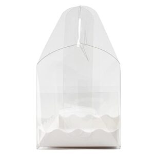 Spec101 Clear Gable Boxes for Party Favors - 50pk 3.5x6.3in Clear Gift Boxes with Handles for Bakery and Birthday Party