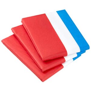 hallmark red, white and blue bulk tissue paper for gift wrapping (120 sheets) for gift bags, birthdays, graduations, fourth of july, christmas, hanukkah