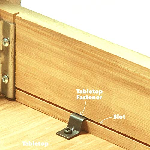 Table Top Fasteners with Screws, Desk Top Fasteners, Heavy Duty Table Top Connectors/Table Clips/Table Top Brackets, Set of 20 Packs (Include 20 Clips and 20 Screws)