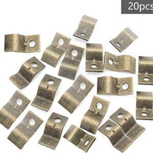 Table Top Fasteners with Screws, Desk Top Fasteners, Heavy Duty Table Top Connectors/Table Clips/Table Top Brackets, Set of 20 Packs (Include 20 Clips and 20 Screws)