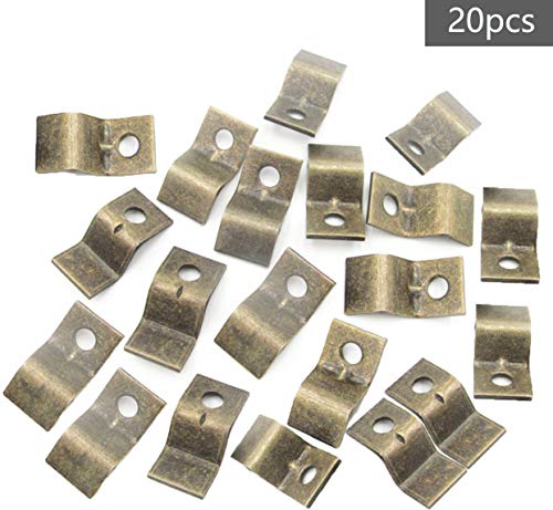 Table Top Fasteners with Screws, Desk Top Fasteners, Heavy Duty Table Top Connectors/Table Clips/Table Top Brackets, Set of 20 Packs (Include 20 Clips and 20 Screws)