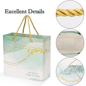 Classycoo Gift Bags, 8 piece Colorful large gift bags with handle, hard and waterproof, 11.8 x 4.7 x 10.6 inch, fit for Birthdays, Mothers Day, Anniversary, Bridal Showers and More - 2 Colors