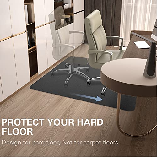 BUG HULL Office Chair Mat for Hardwood Floor, 48" x 36" Desk Chair Mat Hard Floor Protector, Anti-Slip, Multi-Purpose Chair Floor Mat for Desks, Office and Home