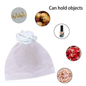 JANEMO 30 Pcs Jewelry Bags,5×4 Inch Reusable Organza Bags with Drawstring,Use for Weddings, Christmas, Confectionery, Jewelry, Cosmetics, Playing Cards, Baby Toy Parts, Lip Gloss Bags, Chocolate