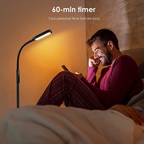 LASTAR LED Floor Lamp, 1800 Lumen Reading Standing Lamp for Living Room Bedroom with 4 Level Customised Brightness and 2800K-5500K Color Temperature, 60-min Timer & Memory Function