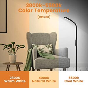 LASTAR LED Floor Lamp, 1800 Lumen Reading Standing Lamp for Living Room Bedroom with 4 Level Customised Brightness and 2800K-5500K Color Temperature, 60-min Timer & Memory Function