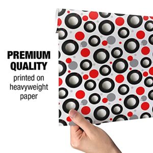 GRAPHICS & MORE Golf Ball Moon Flag Golfing Gift Wrap Wrapping Paper Roll