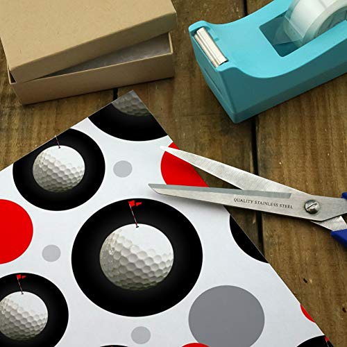 GRAPHICS & MORE Golf Ball Moon Flag Golfing Gift Wrap Wrapping Paper Roll