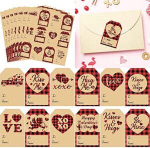 360 valentine’s day gift wrapping stickers vintage valentine gift tag stickers red valentine name tags stickers, heart tags for wedding anniversary diy gift crafts wedding party favor, 12 styles
