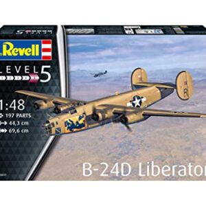 Revell RV03831 03831 B-24D Liberator 1:48 Scale Model Kit, Unpainted