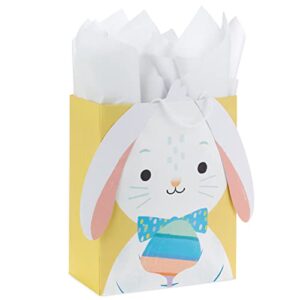 hallmark 13″ large easter gift bag with tissue paper (easter bunny with egg) for easter egg hunts, easter baskets, easter presents