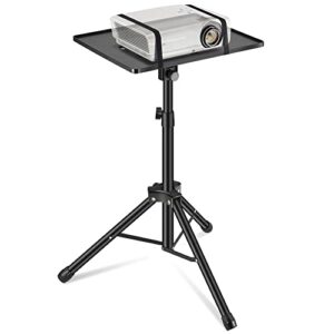 innogear projector tripod stand, foldable laptop stand, dj equipment stand folding tripod stand computer stand height adjustable from 21″ to 54″ for office home stage studio outdoor