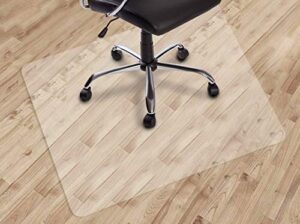 dinosaur office chair mat for hard floors, 30″ x 48″ transparent floor mats, easy glide for chairs, wood/tile protection mat for office & home (30″ x 48″ rectangle)