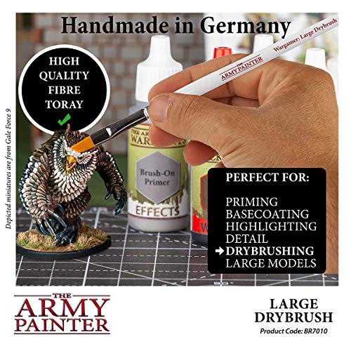 The Army Painter Wargamer: Large Drybrush - Hobby Miniature Model Paint Brush with Synthetic Toray Hair - Model Brushes & Miniature Paint Brushes for Miniature Painting The Army Painter Paint Set