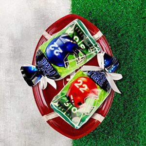 GITMIWS 40pcs Football Party Favors Bags-9'' Football Drawstring Bags Candy Goodies Plastic Drawstring Gift Bags for Rugby Football Themed Party Ideas Boys Kids Decoration Supplies(2 styles, Deep Blue)