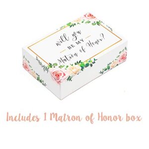 Matron of Honor Proposal Box | 1 pack | Matron of Honor Box | Matron of Honor Proposal Gift | Floral Design