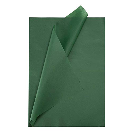 Dark Green Premium Tissue Paper Wrapper Paper 20 x 28 Inch (10 Sheets) Gift Flower Wrapping Paper for Gift Bags, DIY Craft Supplies,Party Favors Goody Bags and More