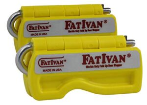 the original fat ivan fold up doorstop wedge with magnet – yellow (2 pack)
