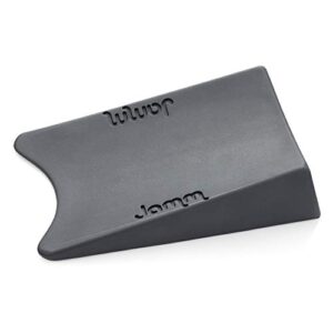 jamm door stopper |bottom of door stop wedge holds doors open in both directions | premium non rubber non slip hardware | standard size | dark grey – 1 pack
