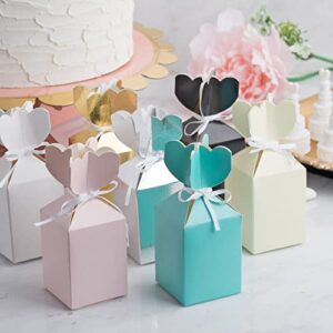 Efavormart 25 Pack Turquoise Vase Shape Favor Boxes with Satin Ribbons Cardboard Wedding Gift Boxes