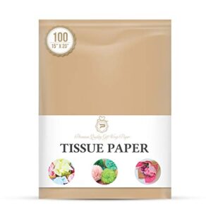 desert tan gift wrapping tissue paper for gift packaging, floral, birthday, christmas, halloween, diy crafts and more 15″ x 20″ 100 sheets