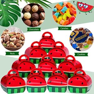 36 Pieces Watermelon Candy Treat Box Fruit Party Favors Goodie Boxes 3D Large Watermelon Gift Boxes Watermelon Party Decorations Supplies for Summer Themed Birthday Baby Shower Wedding Pool Party