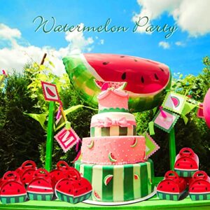 36 Pieces Watermelon Candy Treat Box Fruit Party Favors Goodie Boxes 3D Large Watermelon Gift Boxes Watermelon Party Decorations Supplies for Summer Themed Birthday Baby Shower Wedding Pool Party