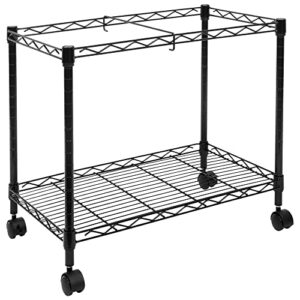 mount-it! rolling file cart with wheels | mobile hanging file folder rack | single tier with storage rack and locking casters | fits letter and legal size filing folders | 23″ w x 13.5″ d x 20″ h