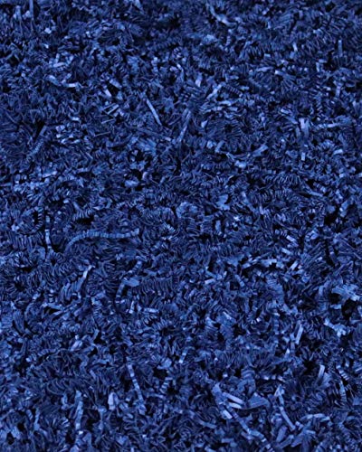 MagicWater Supply Soft & Thin Cut Crinkle Paper Shred Filler (2 LB) for Gift Wrapping & Basket Filling - Blue