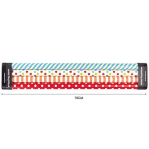 WRAPAHOLIC Wrapping Paper Roll - Stripes and Polka Dots Print with Cut Lines for Birthday, Holiday, Baby Shower - 4 Rolls - 30 inch X 120 inch Per Roll