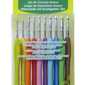 Clover 3672 Amour Crochet Hook Set, 10 sizes