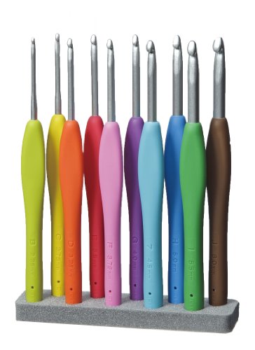 Clover 3672 Amour Crochet Hook Set, 10 sizes