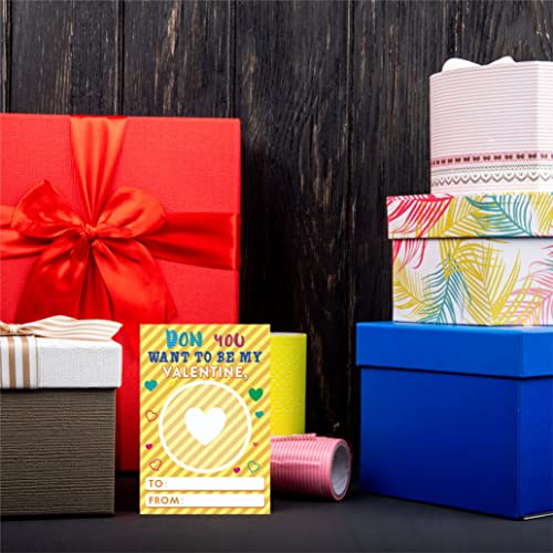 JCVUK Valentine's Day Cards, Love Heart Valentine Gifts Exchange Cards(30 Pieces), Valentine Party Favors School Classroom Gift Exchange and Rewards For Boys Girls(QRJKP-001)