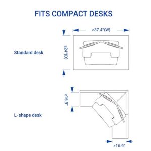 FLEXISPOT Motorized Standing Desk Converter 35" Wide Electric Stand up Desk Riser for Monitor and Laptop,Black Height Adjustable Desk for Home Office