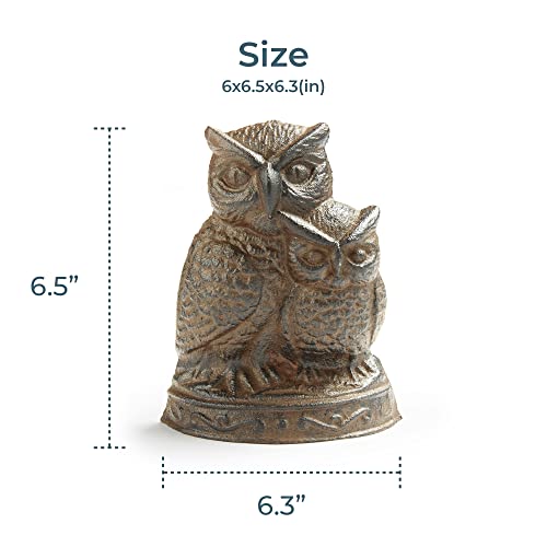 Antique Decor Decorative Owl Door Stopper - Cast Iron Door Stops for Bottom of Door - Rustic and Unique Decor Door Stop